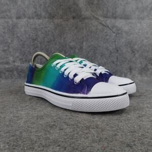 Casual Shoes Womens 7 Sneakers Active Trainers Comfort Lace Up Green Blue Canvas